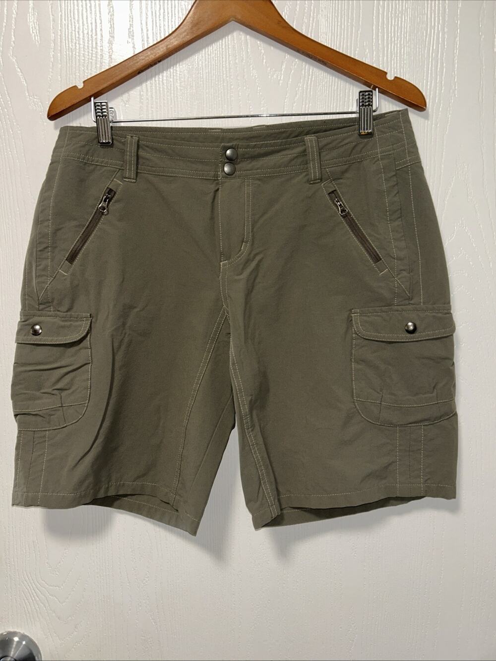 Kuhl Shorts Womens 12 Army Green Cargo Shorts Hiking Gorpcore Camp